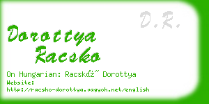 dorottya racsko business card